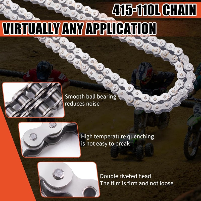 MRELC 415H-110L Chain +Chain Breaker fit for 49cc 60cc 66cc 80cc 2-Stroke Engine Motor Motorized Bicycle Bike Heavy Duty Chain High Power Racing Parts - Image 3